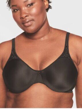 Bali Passion for Comfort Seamless Minimizer Underwire Bra Black 40C NWT